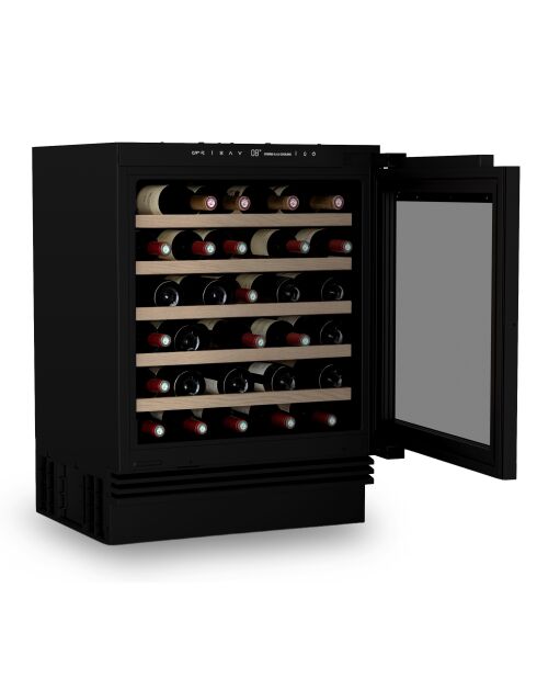 Weinschrank für 48 Flaschen, kompatibel mit schwarzer Küchenfront — 59,5 x 55 x 82 cm