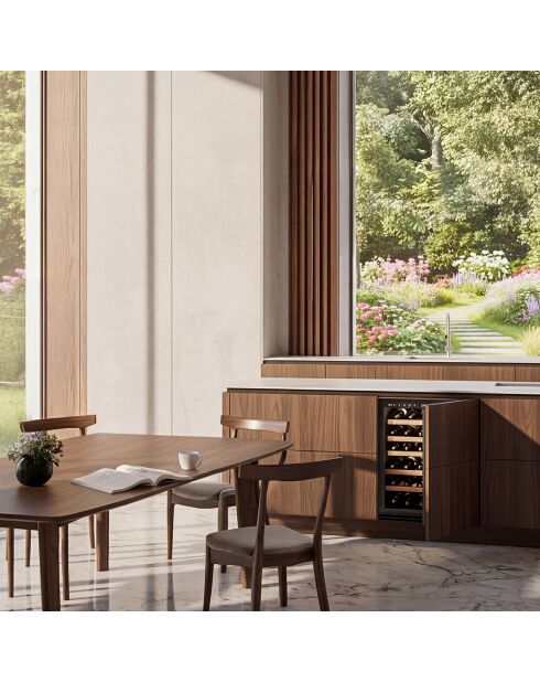 Weinschrank für 48 Flaschen, kompatibel mit schwarzer Küchenfront — 59,5 x 55 x 82 cm