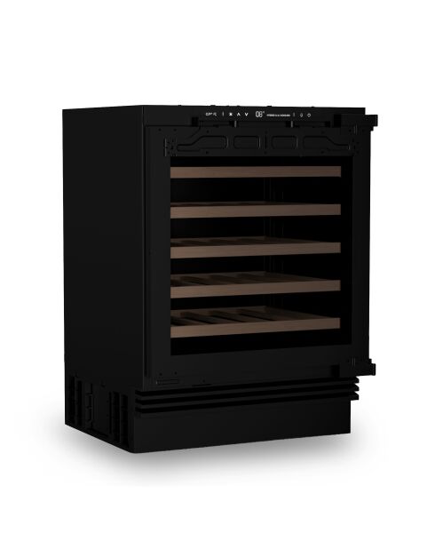 Weinschrank für 48 Flaschen, kompatibel mit schwarzer Küchenfront — 59,5 x 55 x 82 cm