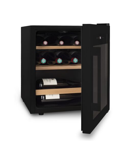 Cave à vin 15 bouteilles pose libre noir - 43 x 47,3 x 51,7 cm