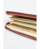 Hania Geldbörse aus dunkelrotem Leder - 19x9,5 cm