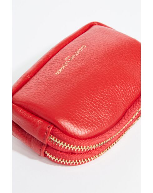 Portafoglio Tamar in pelle rossa - 15x9,5x4 cm