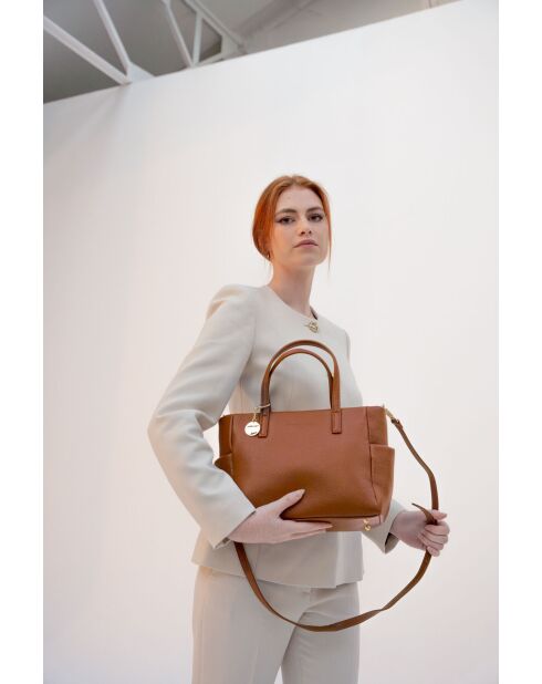 Sac à main en cuir Maeve camel - 20x32x11 cm