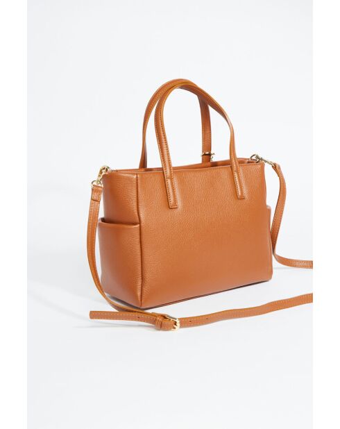 Sac à main en cuir Maeve camel - 20x32x11 cm