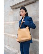 Sac Porte épaule en cuir Orient orange clair - 38,5x34x13 cm