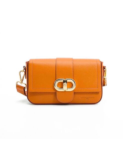 Sac à bandoulière en cuir Aria camel - 25x16x7 cm