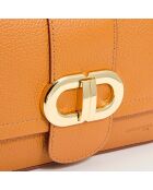 Sac à bandoulière en cuir Aria camel - 25x16x7 cm
