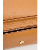 Sac à bandoulière en cuir Aria camel - 25x16x7 cm