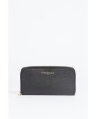 Portafoglio Hania in pelle nera - 19x9,5 cm