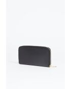 Portafoglio Hania in pelle nera - 19x9,5 cm