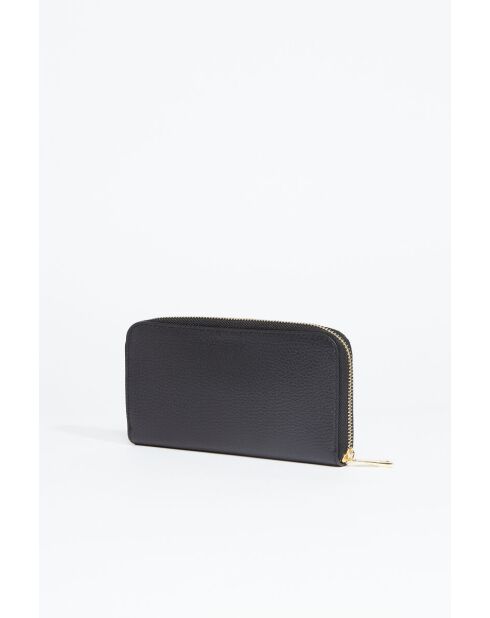 Portafoglio Hania in pelle nera - 19x9,5 cm