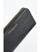 Portafoglio Hania in pelle nera - 19x9,5 cm