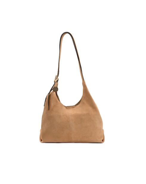 Sac porte épaule en cuir Sierra orange clair - 37x22x14 cm
