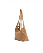 Sac porte épaule en cuir Sierra orange clair - 37x22x14 cm