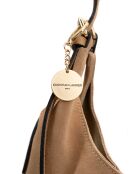 Sac porte épaule en cuir Sierra orange clair - 37x22x14 cm