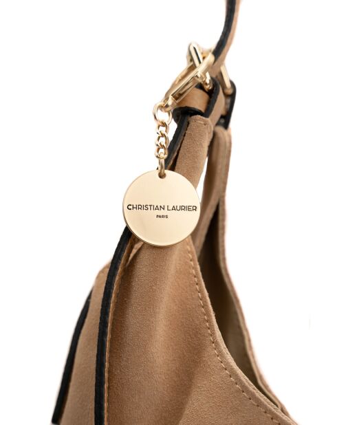 Sac porte épaule en cuir Sierra orange clair - 37x22x14 cm