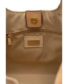 Sac porte épaule en cuir Sierra orange clair - 37x22x14 cm