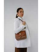Bolso de hombro Chloe de piel marrón - 24,5x19 x8 cm