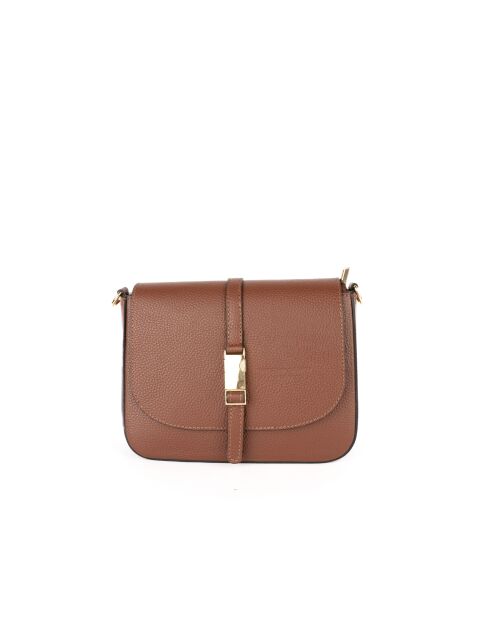 Bolso de hombro Chloe de piel marrón - 24,5x19 x8 cm