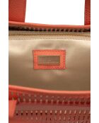 Sac à main en cuir Soleil orange - 42x25 14,5 cm