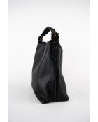 Orient Schultertasche aus schwarzem Leder - 38,5 x 34 x 13 cm