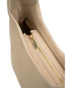 Cremefarbene Schultertasche Calma aus Leder - 26x31x5 cm