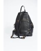 Zaino Racha in pelle nera - 40x30x16 cm