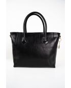 Sac à main en cuir Aurora noir - 39x27x13 cm