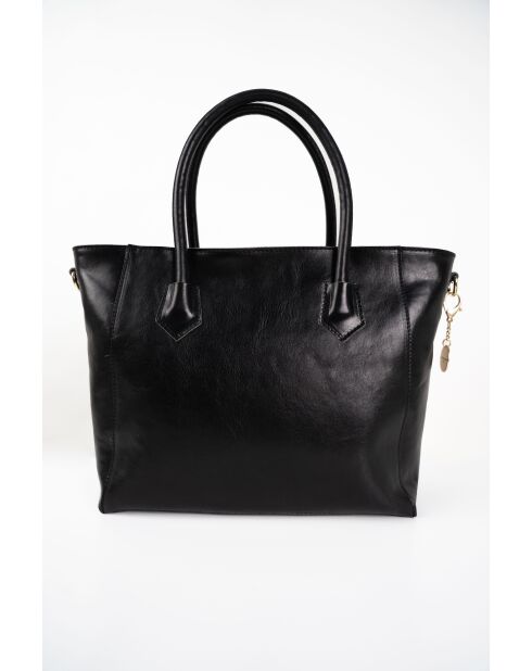 Sac à main en cuir Aurora noir - 39x27x13 cm