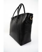 Sac à main en cuir Aurora noir - 39x27x13 cm