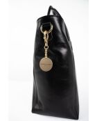 Sac à main en cuir Aurora noir - 39x27x13 cm