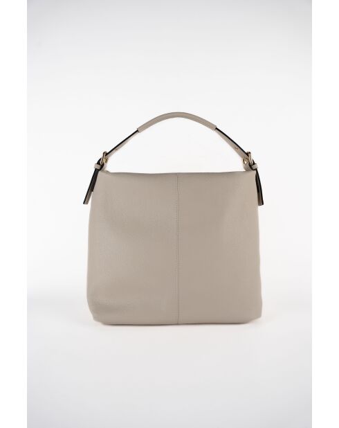 Sac à main en cuir Orient blanc cassé - 38,5x34x13 cm