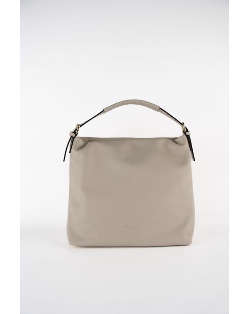 Sac à main en cuir Orient blanc cassé - 38,5x34x13 cm