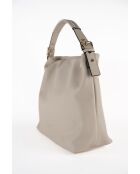 Sac à main en cuir Orient blanc cassé - 38,5x34x13 cm