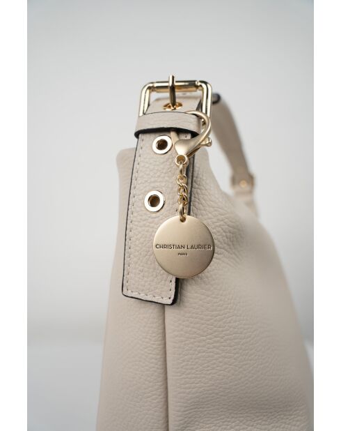 Sac à main en cuir Orient blanc cassé - 38,5x34x13 cm