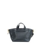 Sac à main en cuir Capri noir - 42x24x14,5 cm