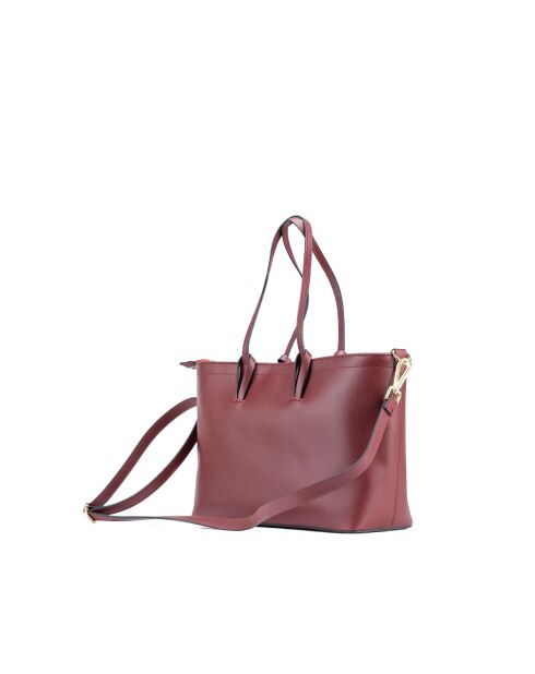 Sac cabas en cuir Serinity bordeaux - 40x22x11,5 cm