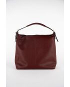 Sac porte épaule en cuir Orient bordeaux - 38,5x34x13 cm
