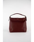 Sac porte épaule en cuir Orient bordeaux - 38,5x34x13 cm