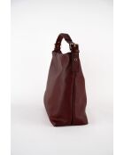 Sac porte épaule en cuir Orient bordeaux - 38,5x34x13 cm
