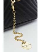 Bolso tipo banana de piel negra Manel - 25x10x6 cm