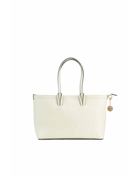 Sac cabas en cuir Serinity blanc cassé - 40x22x11,5 cm