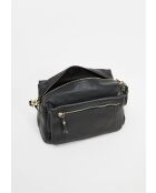 Bandolera Layla de piel negra - 30x18x11,5 cm