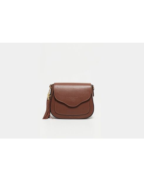Sac à bandoulière en cuir Ina marron - 24x18x11 cm