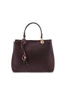 Sac à main en cuir Armel bordeaux - 23x10x30 cm