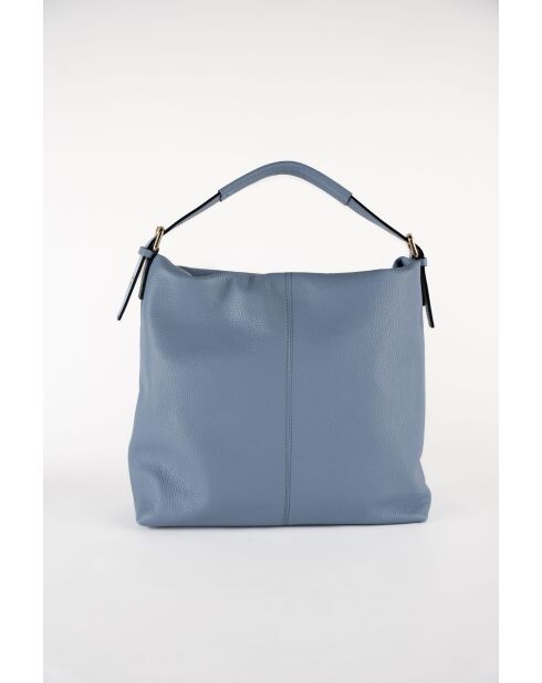 Sac à main en cuir Orient bleu ciel - 38,5x34x13 cm