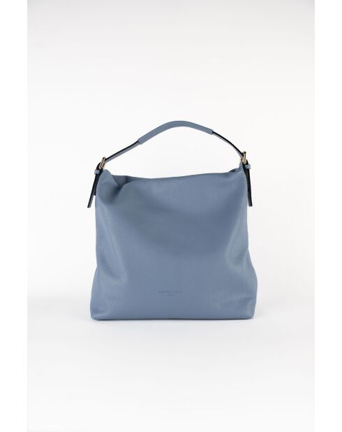 Sac à main en cuir Orient bleu ciel - 38,5x34x13 cm