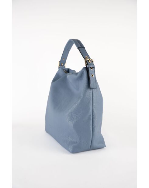 Sac à main en cuir Orient bleu ciel - 38,5x34x13 cm