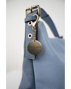 Sac à main en cuir Orient bleu ciel - 38,5x34x13 cm