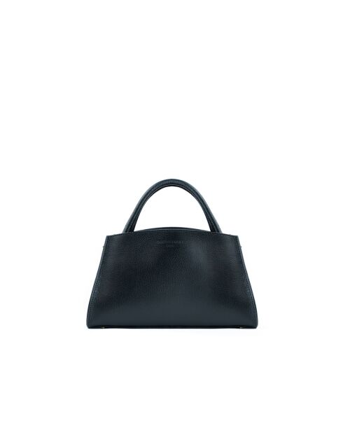 Sac à main en cuir Horizon noir - 26x21x10 cm